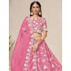 Pink Silk Embroidery Bridal Lehenga Choli Readymade