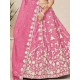 Pink Silk Embroidery Bridal Lehenga Choli Readymade