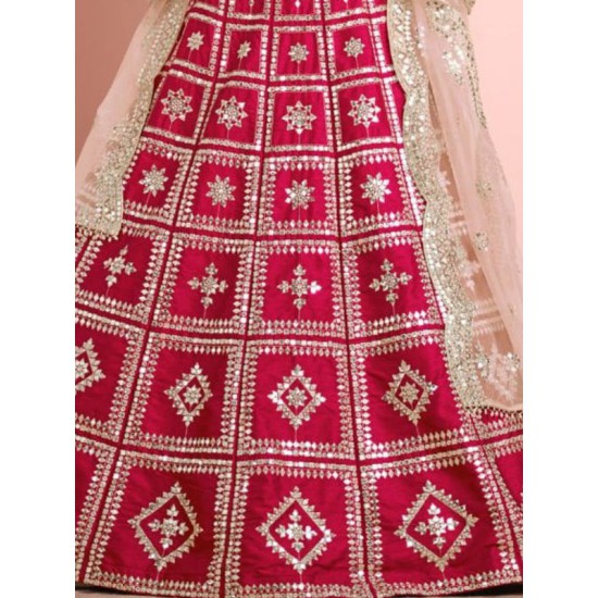 Red Silk Embroidery Designer Bridal Lehenga Choli Readymade