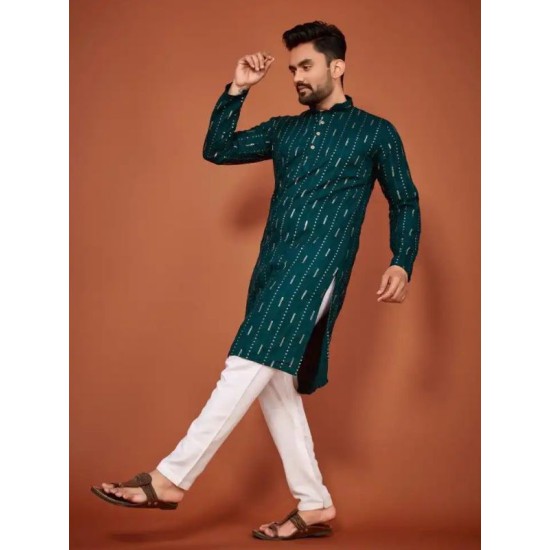 Soft Cotton Sequence Embroidery Men's Kurta with Pajama Set