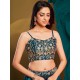 Silk Organza Blue Latest Embroidered Lehenga Choli Readymade Silk Organza Blue Latest Embroidered Lehenga Choli Readymade