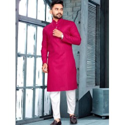 Pure cotton fancy Men Kurta with Pajama Set Large
