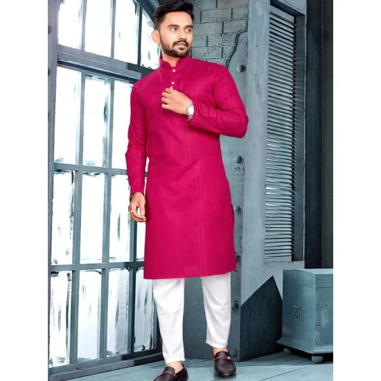 Pure cotton fancy Men Kurta with Pajama Set Large Pure cotton fancy Men Kurta with Pajama Set Large
