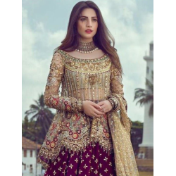 Purple Heavy Net Coding Sequence Embroidery Lehenga Choli Readymade
