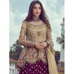 Purple Heavy Net Coding Sequence Embroidery Lehenga Choli Readymade