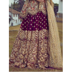 Purple Heavy Net Coding Sequence Embroidery Lehenga Choli Readymade