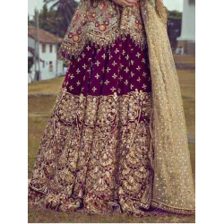 Purple Heavy Net Coding Sequence Embroidery Lehenga Choli Readymade