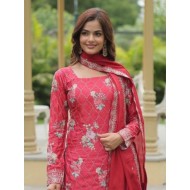 Chinnon Printed Embroidery Sequence Readymade Salwar Suit
