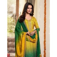 Chinnon Printed Embroidery Sequence Readymade Salwar Suit_4XL