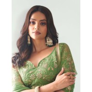 Green Sequence Embroidered Lehenga Choli Readymade