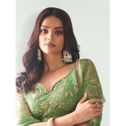 Green Sequence Embroidered Lehenga Choli Readymade