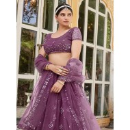 Purple Designer Sequence Fancy Lehenga Choli Readymade