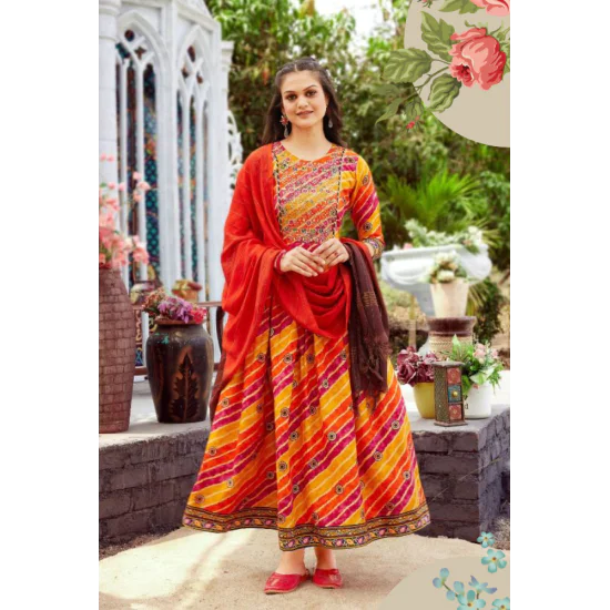Arihant Nx Saanvi Soft Silk Stylish Fancy Designer Long Gown Style Kurtis  Wholsaler Surat