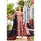 Amazing Embroidery Fancy Stylish Long Flared Gown With Dupatta